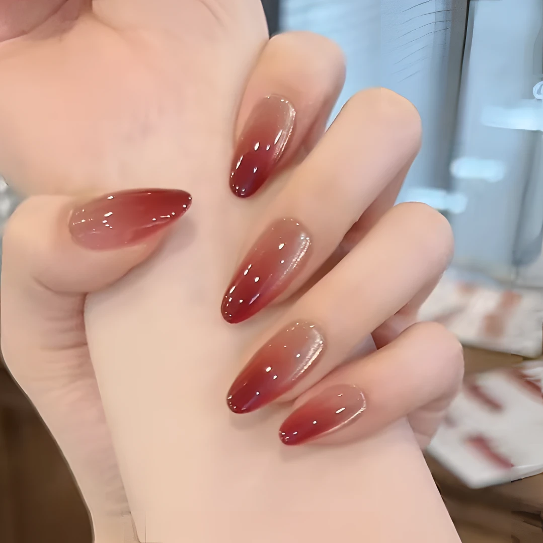 【酒渍红茶】JIANA显白美甲纯欲渐变猫眼气质简约温柔穿戴甲