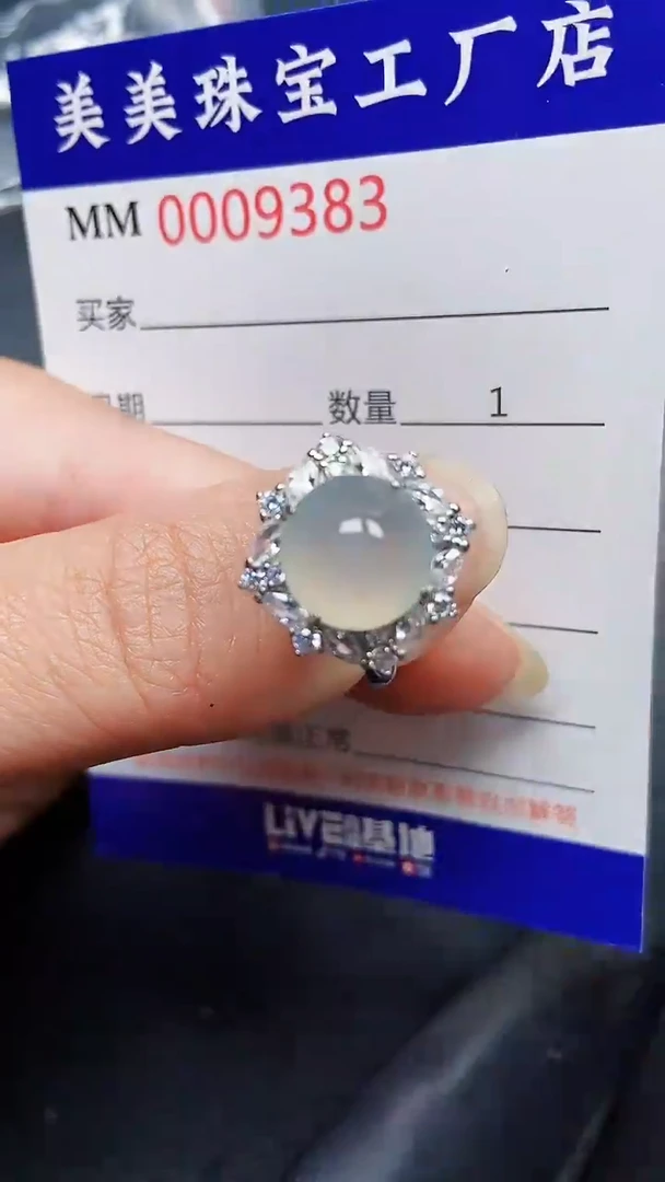 翡翠银S925镶嵌颈饰9383