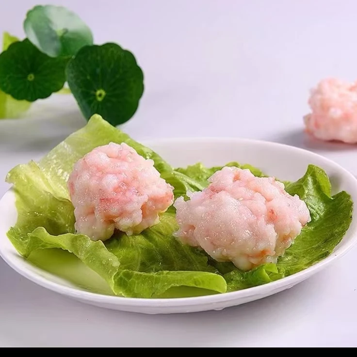 优质青虾手打虾滑煲汤火锅好食材