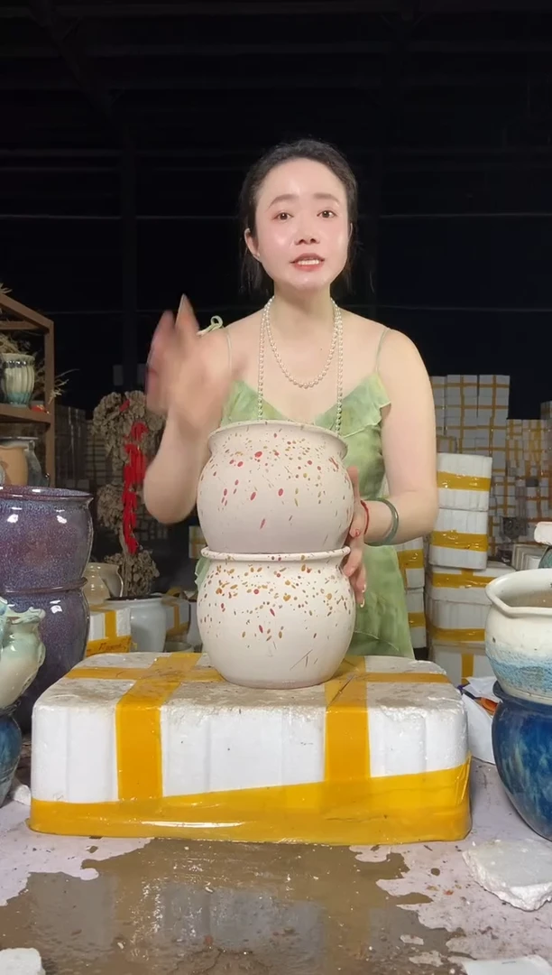 宜兴紫砂粗陶花盆18/16