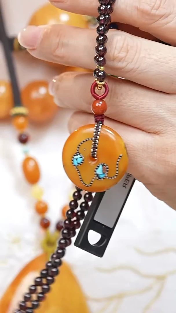 蜜蜡颈饰未镶嵌3434天然蜜蜡珠宝奇石全部保真