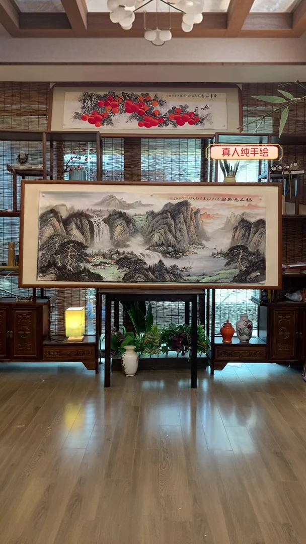 国画番*仔国画纯手绘纯实木205*85cm