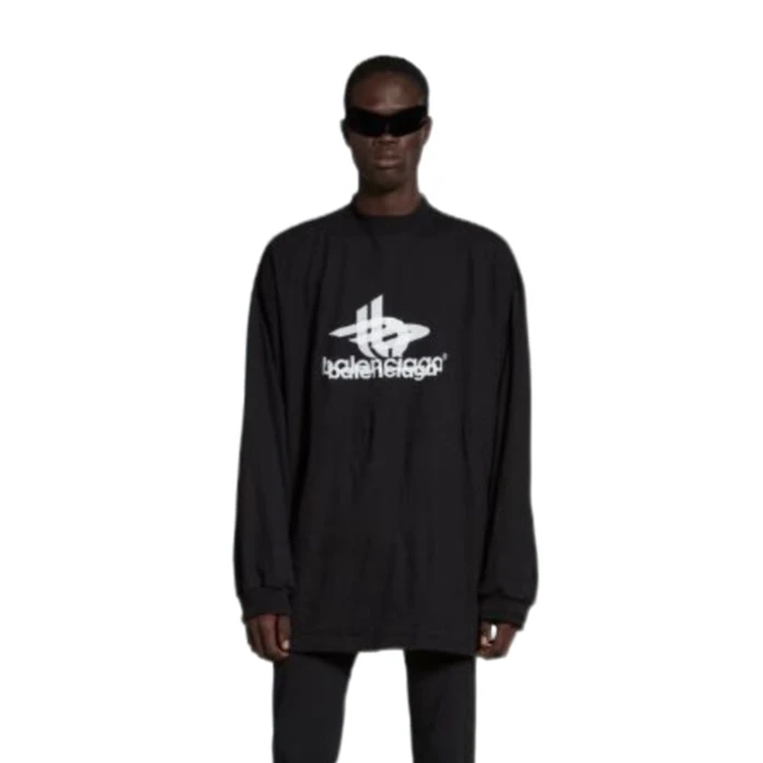 全新未使用 Balenciaga/巴黎世家 奥莱 重影阔版长袖T恤 3-4周到