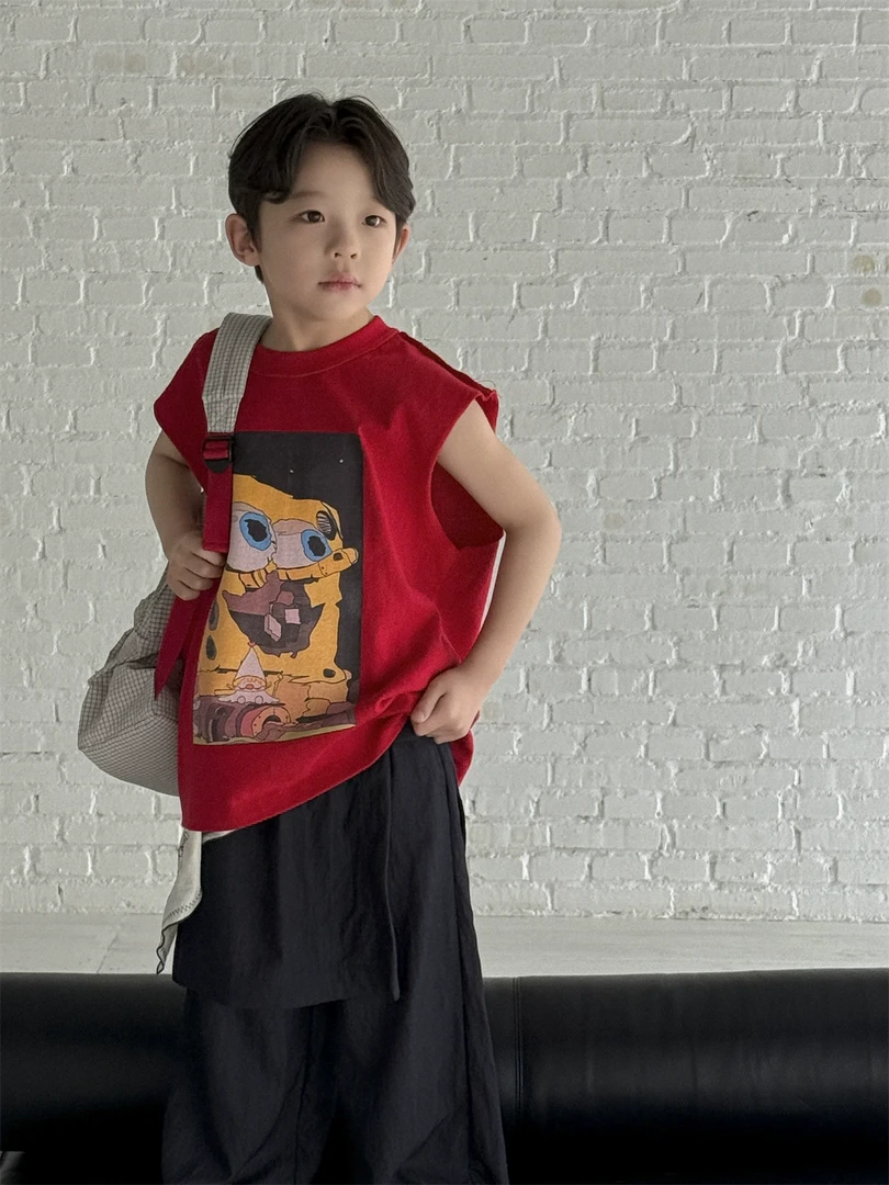 AC546~夏季套装组合M6026/90521  红色背心