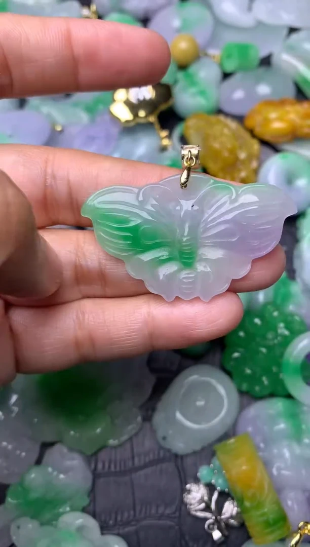 颈饰未镶嵌翡翠缅甸翡翠吊坠