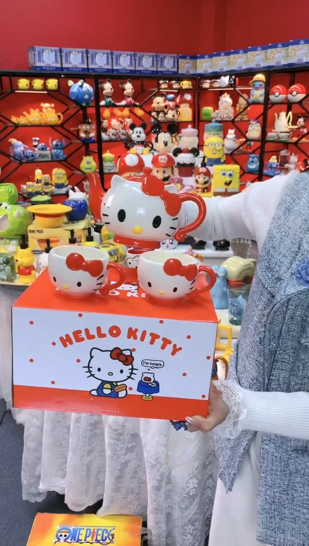 【闪购商品】.@@凯特猫一壶二杯（陶瓷）