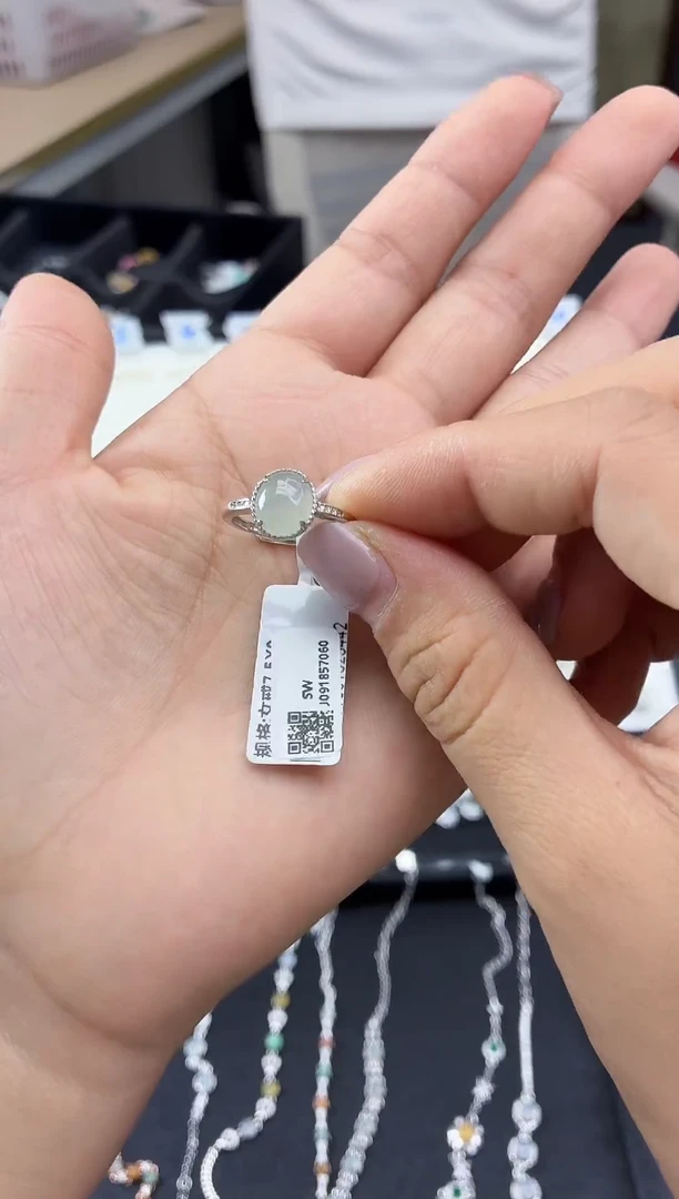 银S925镶嵌戒指翡翠111111