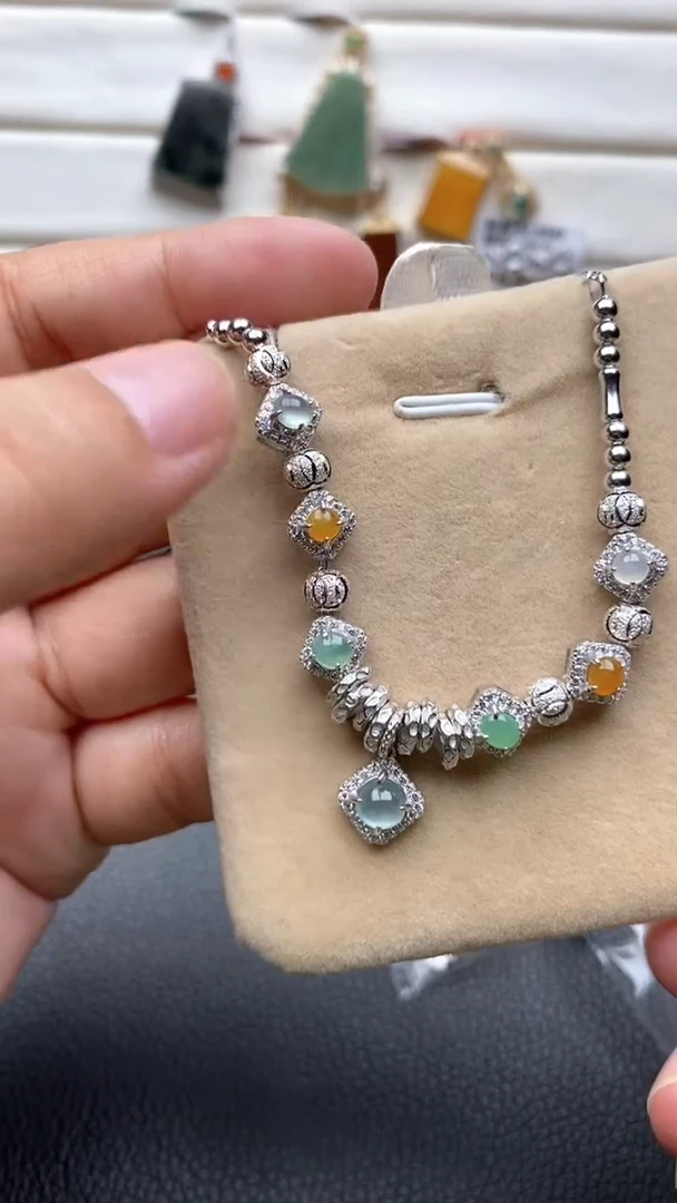 银S925镶嵌戒指翡翠1