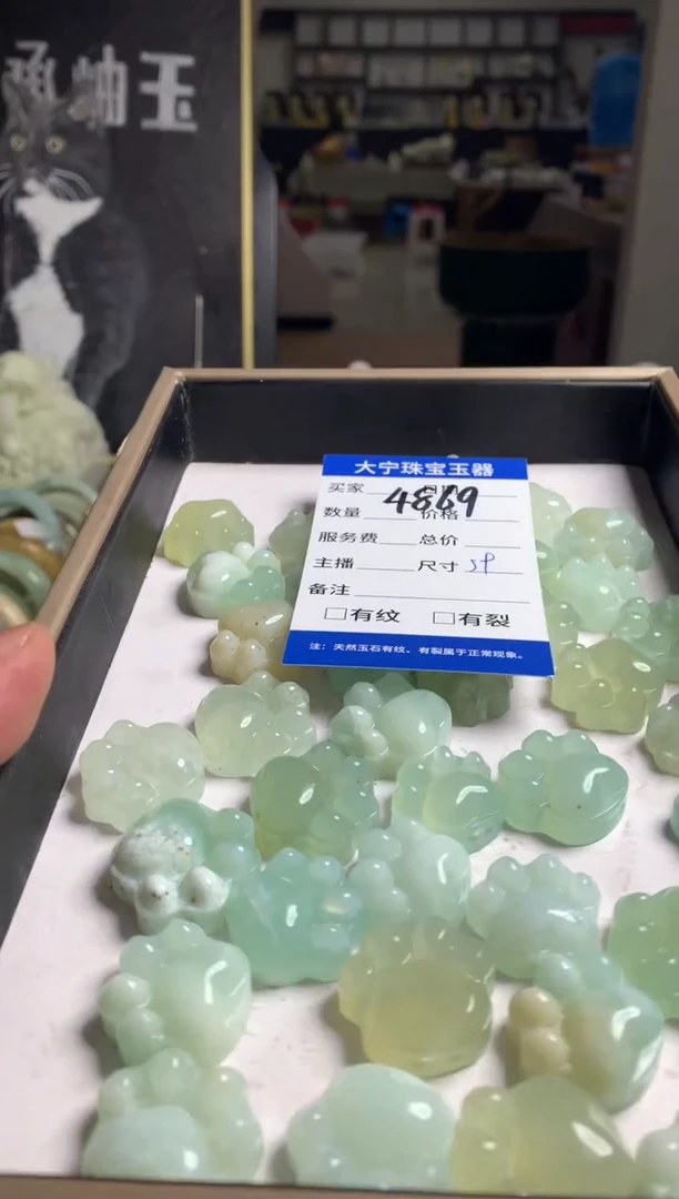 【闪购商品】蛇纹石玉颈饰未镶嵌4869多样性发货其中发一