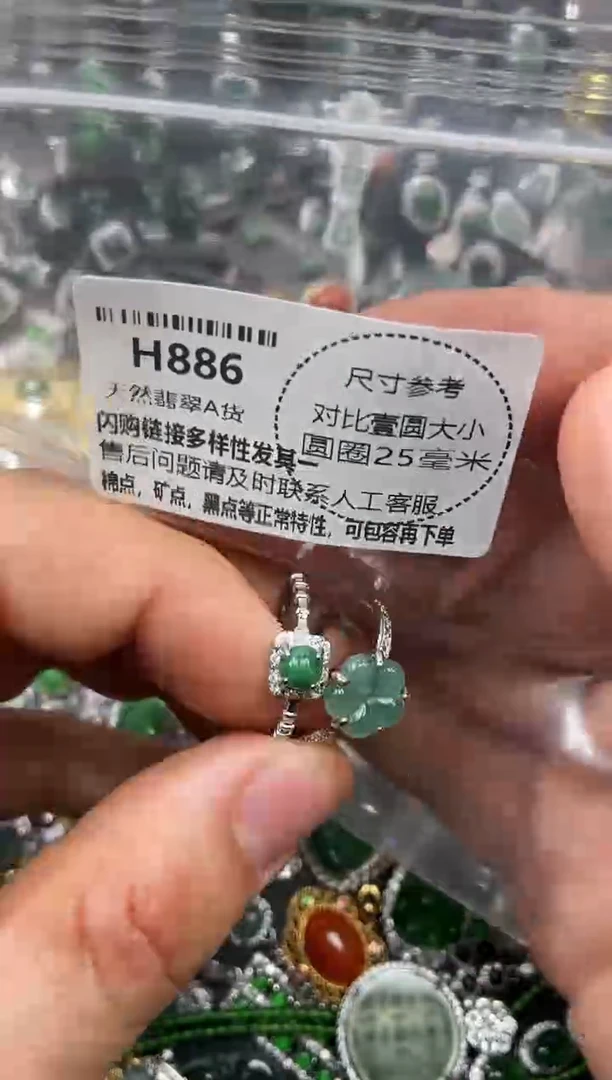 颈饰未镶嵌翡翠H886戒指