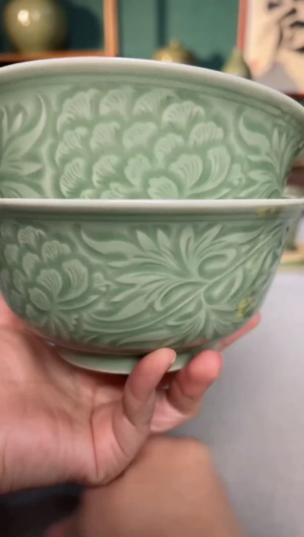 【闪购商品】其他耀州窑5.5寸塔式牡丹碗特价福利2只