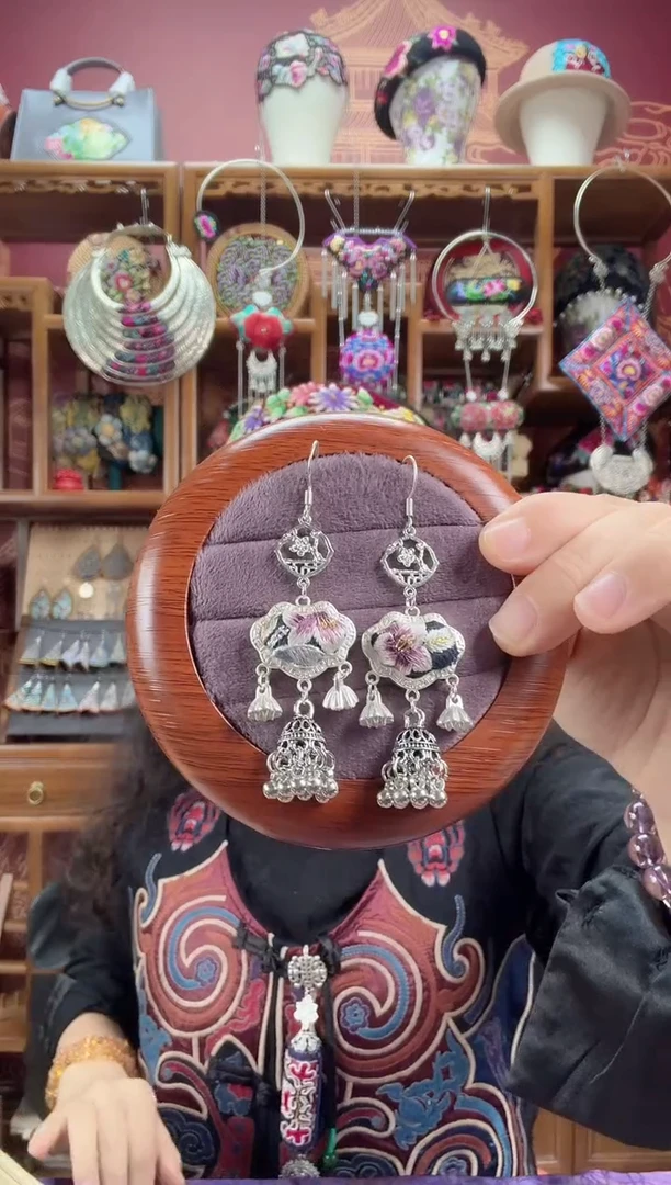 刺绣耳环71 甜甜家