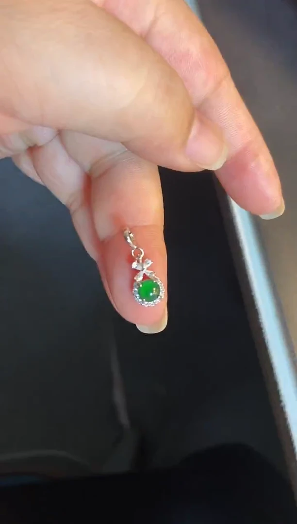 吊坠(不含链)银S925镶嵌翡翠1