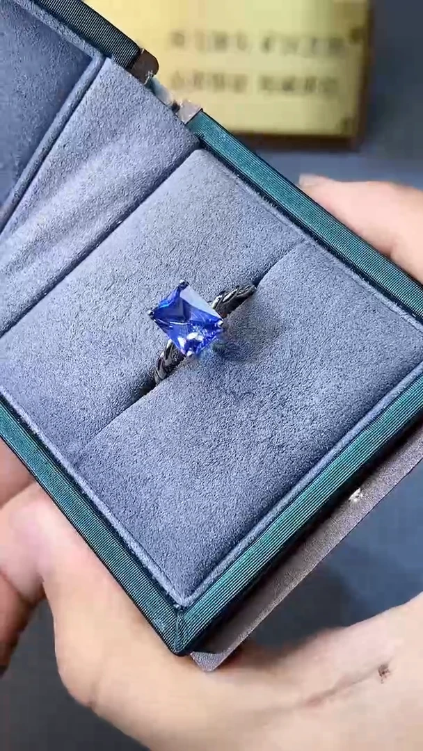 【闪购商品】蓝宝石戒指银S925镶嵌354