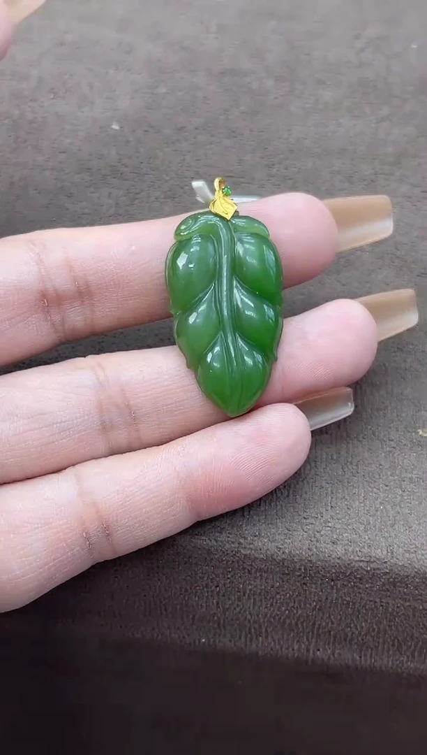 吊坠(不含链)18K金镶嵌和田玉18K ys