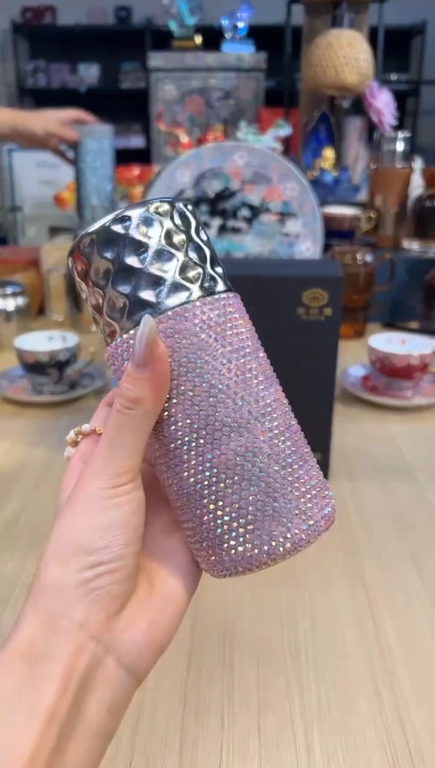 113米小西磁吸悬浮口红杯镶砖版220ml（粉色）