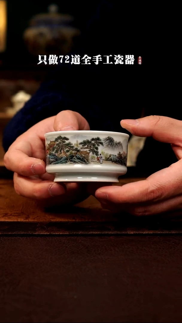 摆件陶景德镇现代手工手绘陶瓷