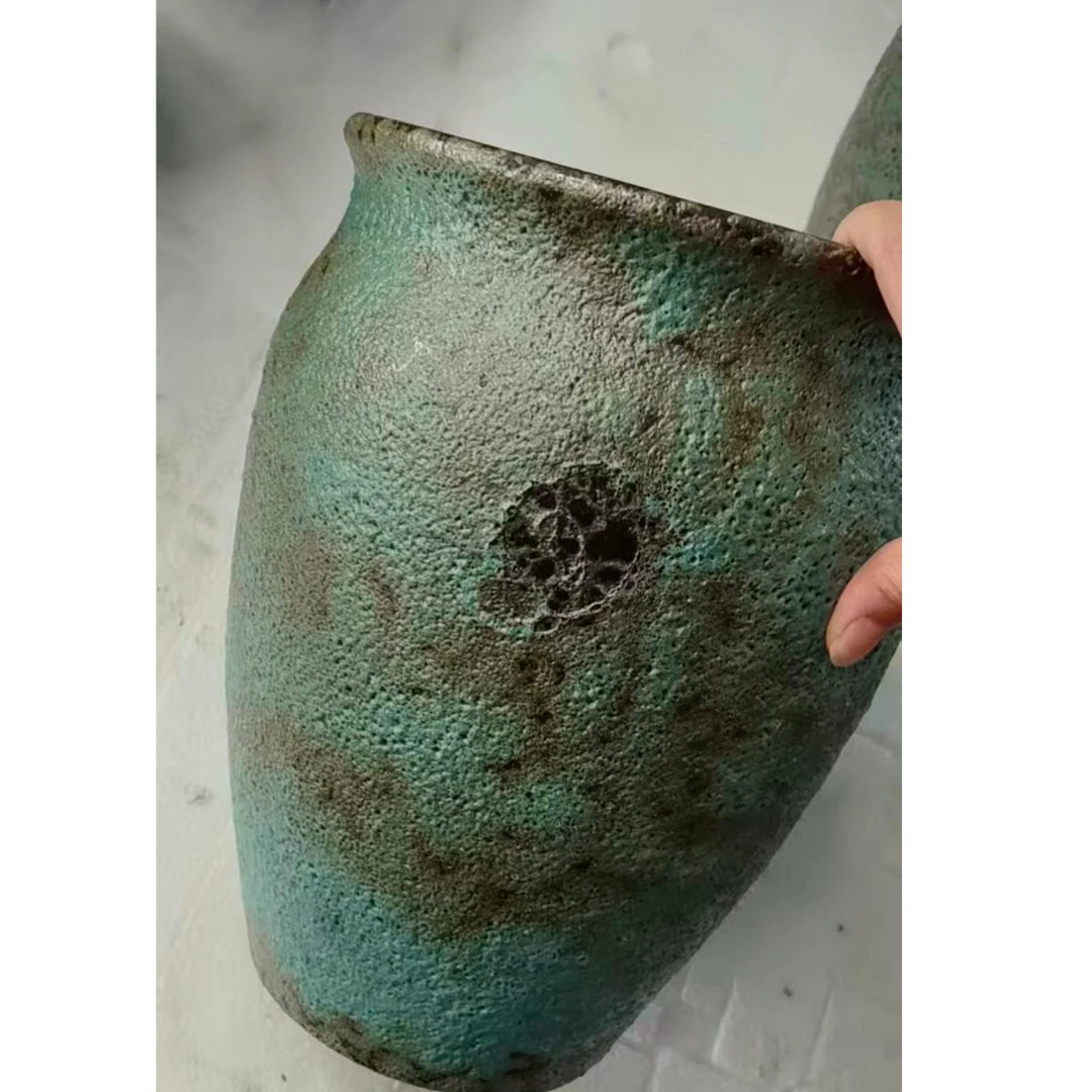 （瑕疵）633蝴蝶兰花盆三角梅大口径侘寂风陶罐透气多肉花盆