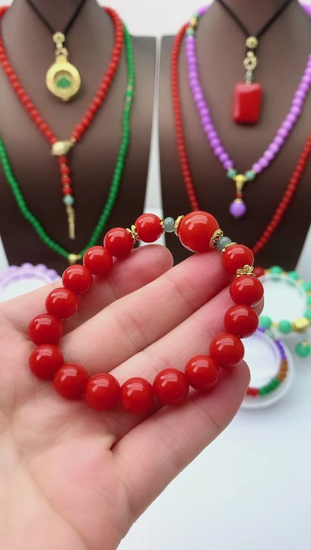 【闪购商品】翡翠手链14K金镶嵌S139手链