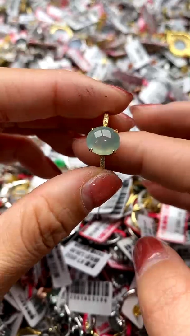 【闪购商品】翡翠戒指银S925镶嵌4444444    9