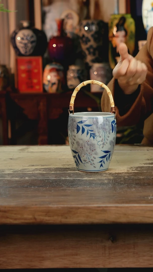 【闪购商品】瓷片景德镇纯手工釉下彩精品花瓶