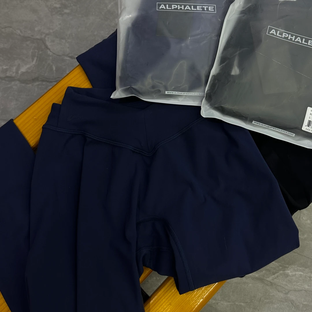 ALP尾单！正V腰显瘦超磨毛面料后镂空小性感健身长裤短裤-5B