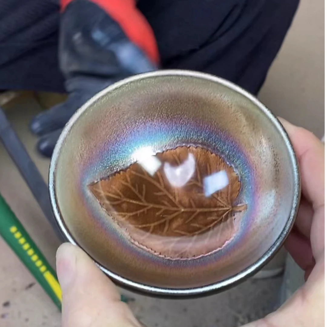 主人杯茶杯 七彩木叶