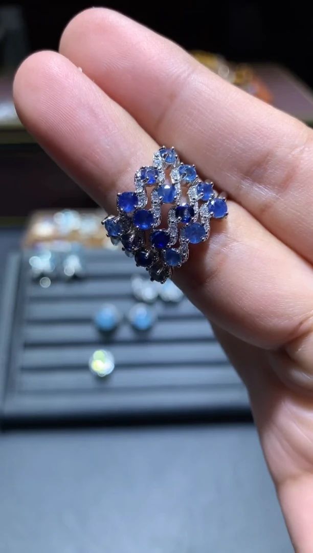 【闪购商品】蓝宝石戒指未镶嵌H81【多样性发其一】