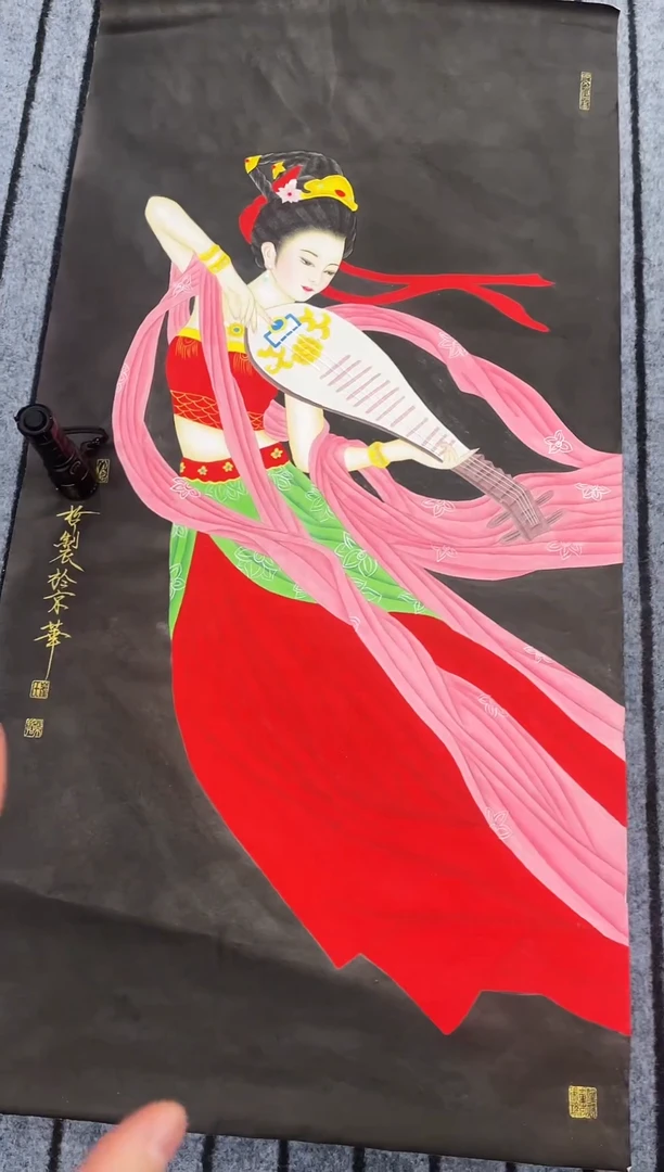 国画精品四尺人物作品