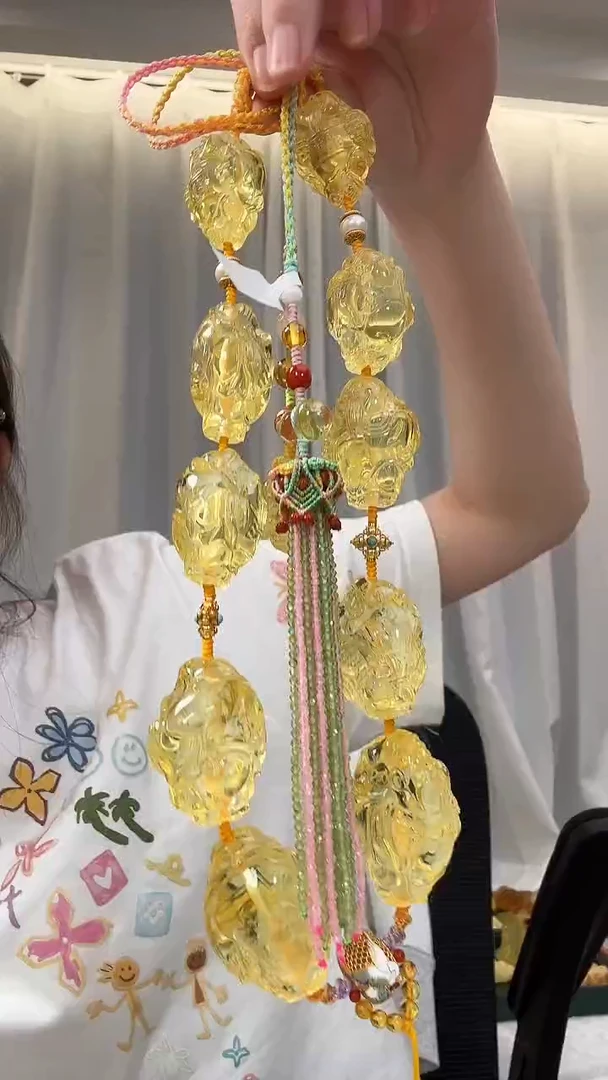 琥珀颈饰未镶嵌项链