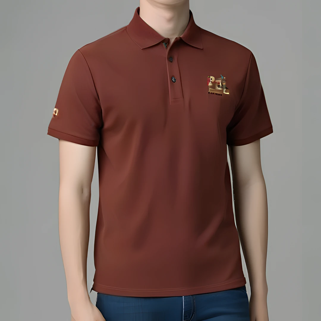 刺绣Polo衫夏季男士短袖t恤ins百搭休闲潮流上衣有领帅气商务体恤