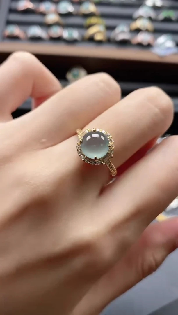 【闪购商品】翡翠戒指银S925镶嵌51151-20