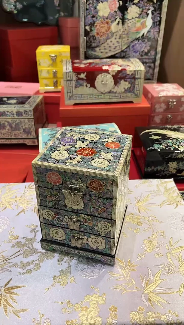 黑底白边·微瑕·弘贝雅螺钿漆器文化馆