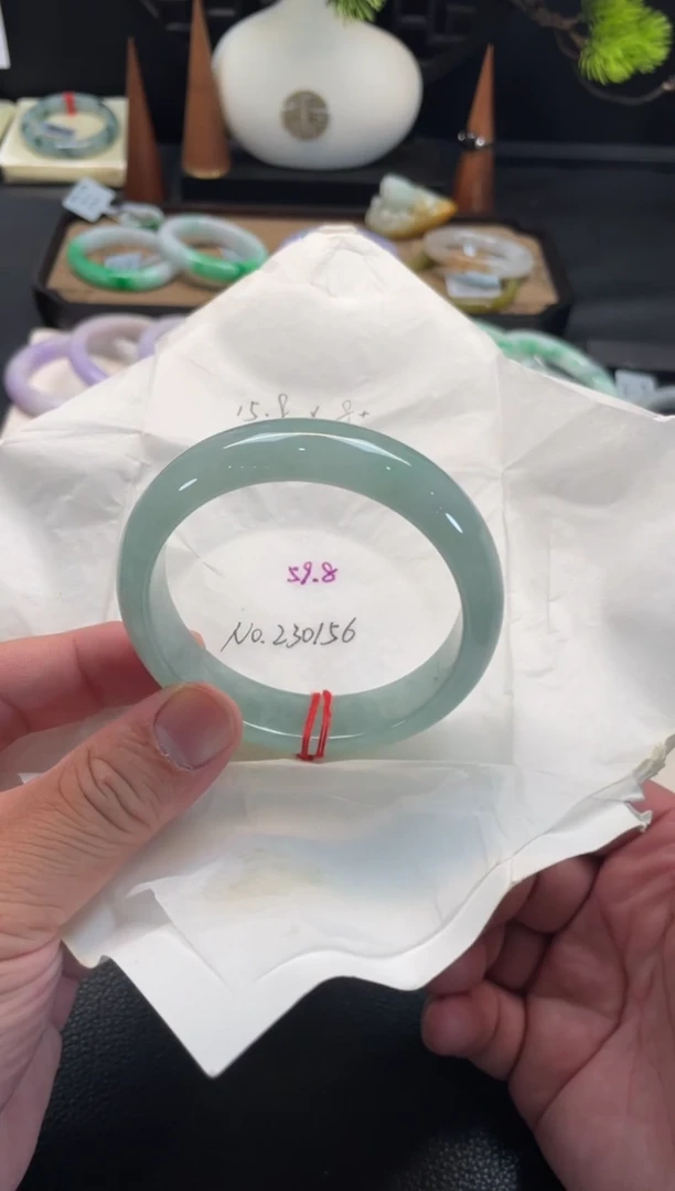 未镶嵌手镯翡翠121号 59.8正圈