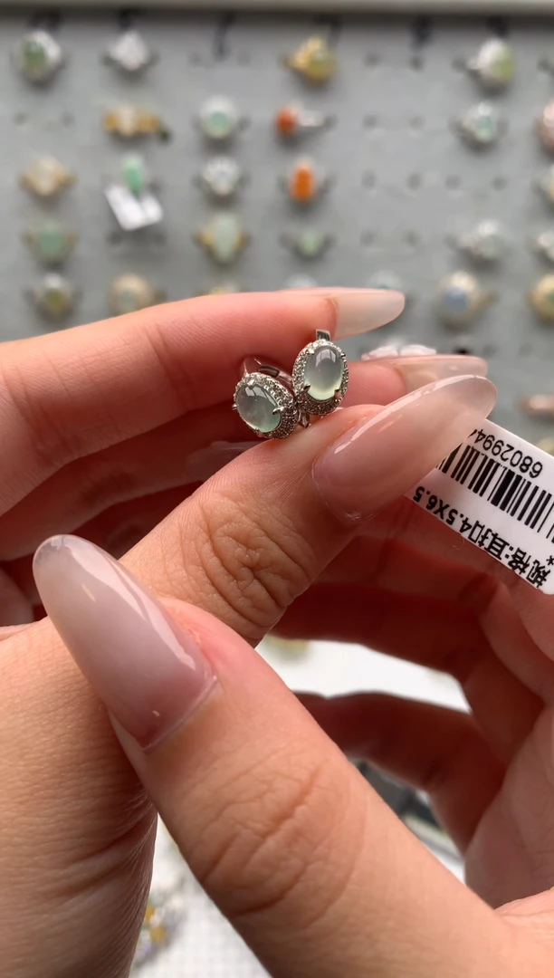 银S925镶嵌戒指翡翠耳饰20