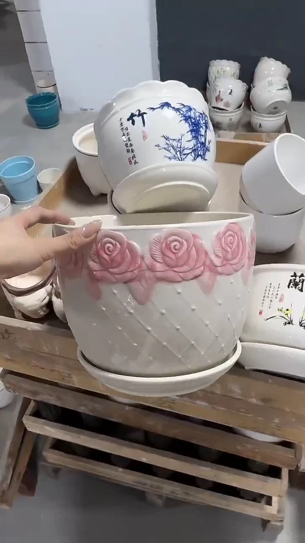 高温陶瓷花盆+E226