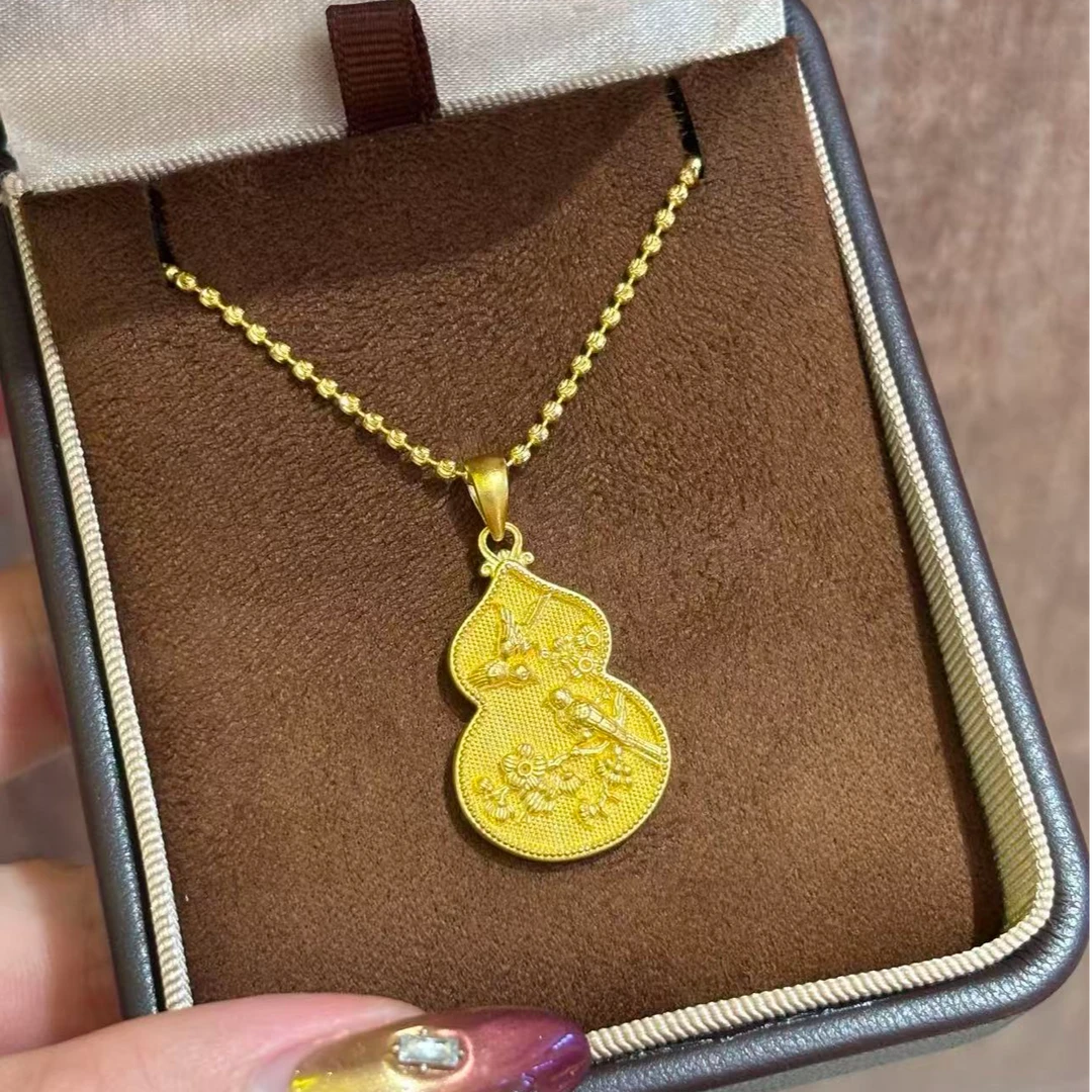 【伟新源】足金999 古法工艺 古法喜上眉梢葫芦10.32克（不含链）