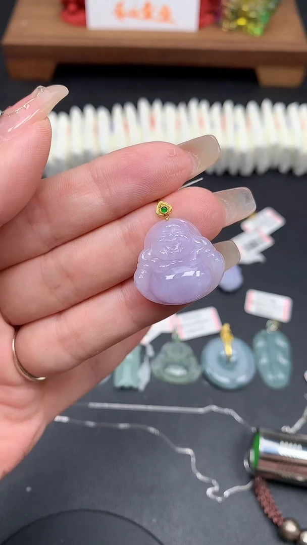 【闪购商品】翡翠吊坠(不含链)18K金镶嵌MS160578