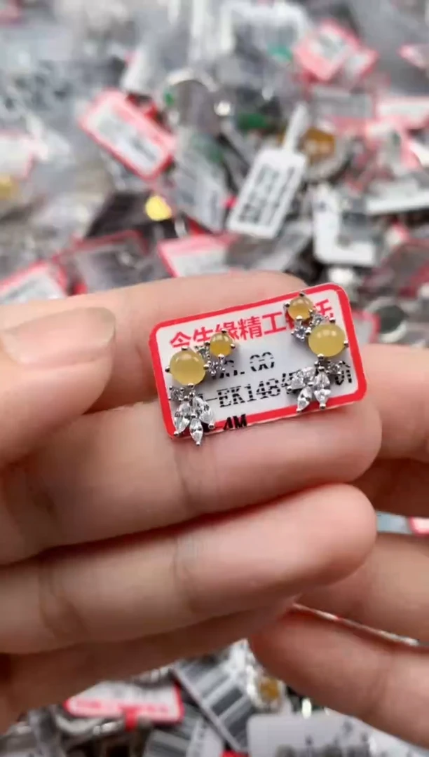银S925镶嵌戒指翡翠天然A货缅甸翡翠