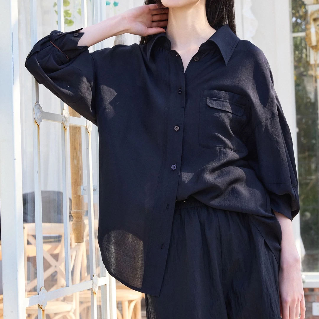 0425-12    女款气质法式莫代尔衬衫  HY 867090-2   ZJ