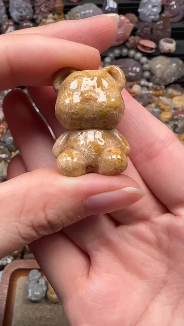 颈饰未镶嵌硅化珊瑚（珊瑚玉）590