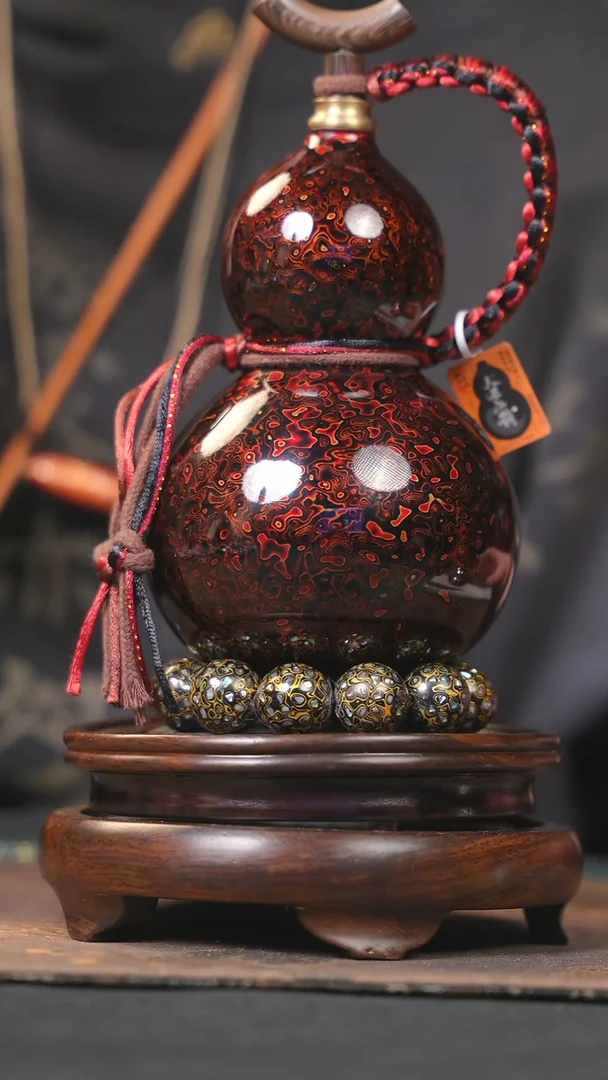 【闪购商品】YL148漆艺酒葫芦不包手串及旋转底座