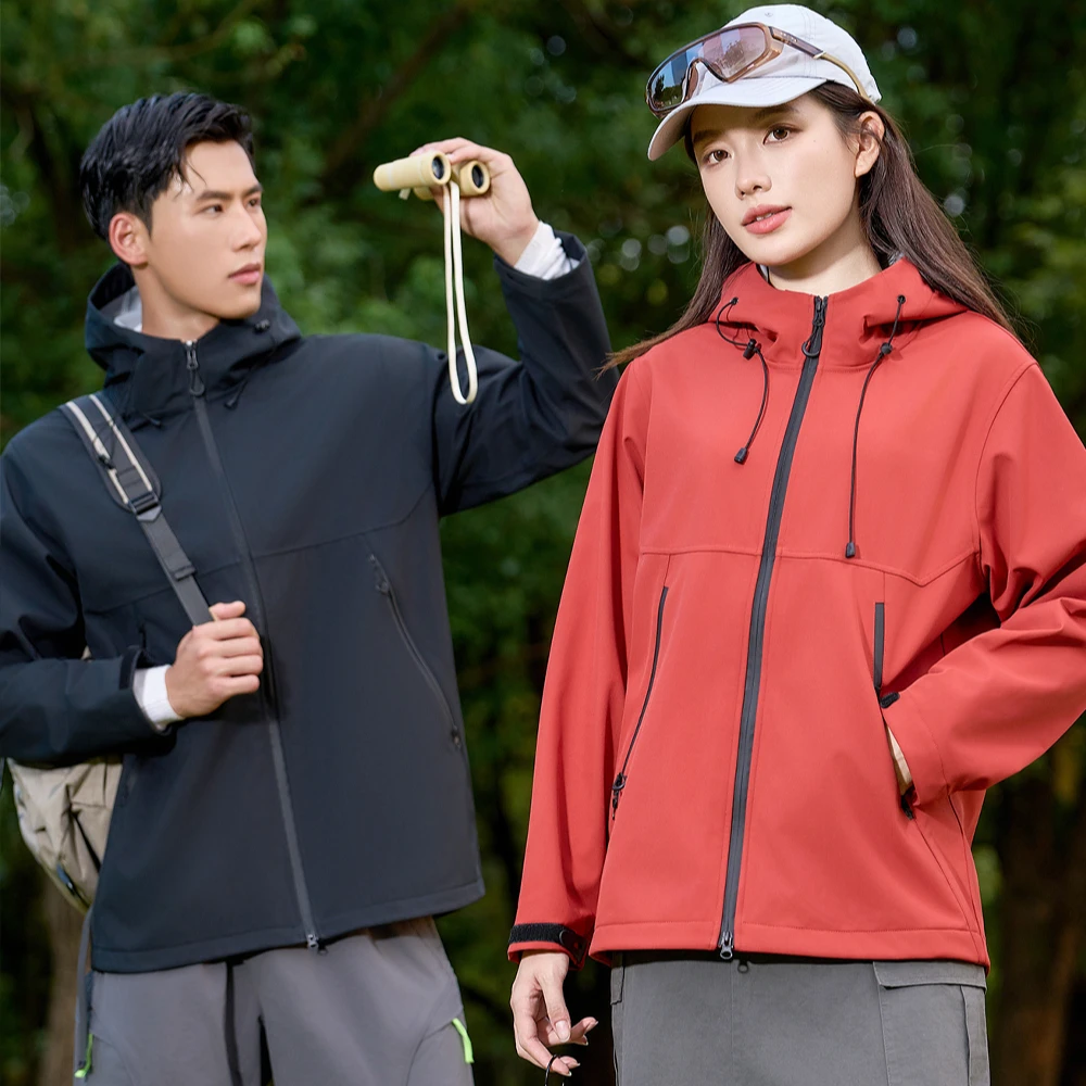 【S611】户外男女通用热封无痕三合一防风防水可拆卸冲锋外套H737