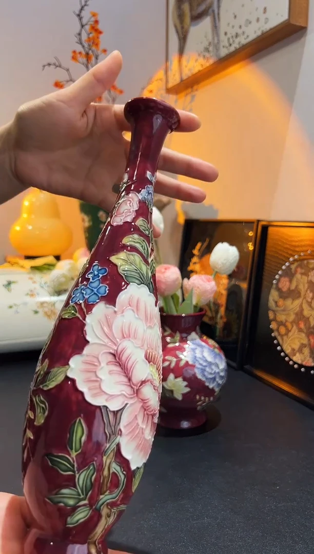 威廉手绘花瓶  外贸陶瓷家居百货