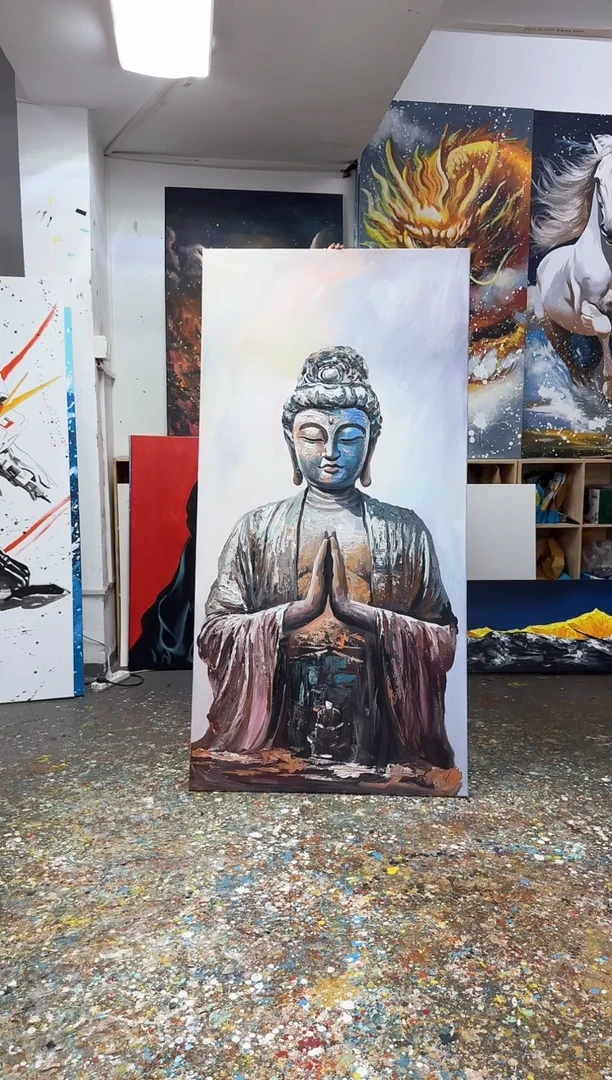 丙烯画。*影大树1.6米fo加框