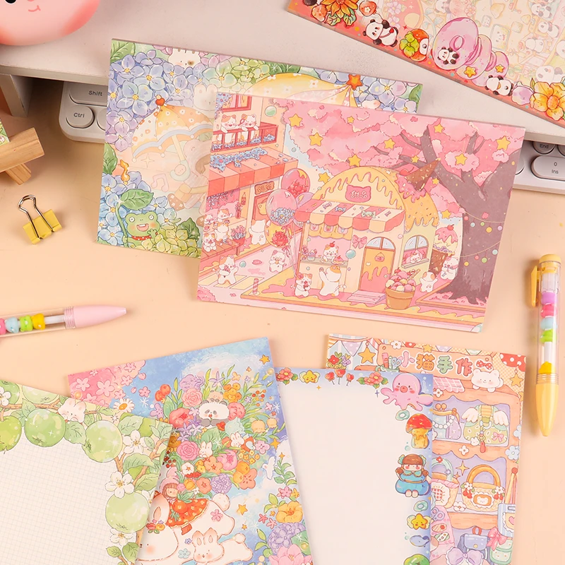 【复制单】郁见春天A5插画风拍纸本双面异面印信纸原创可撕笔记本