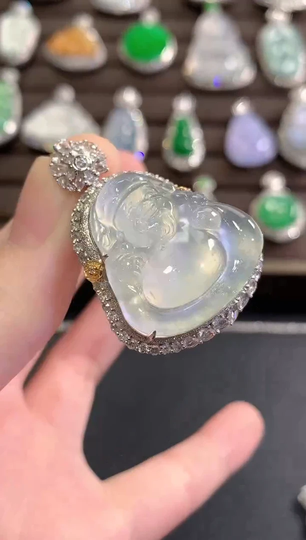 18K金镶嵌手链翡翠冬日珠宝W129