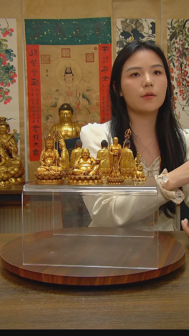 【闪购商品】紫铜鎏金弥勒7分M20415-D