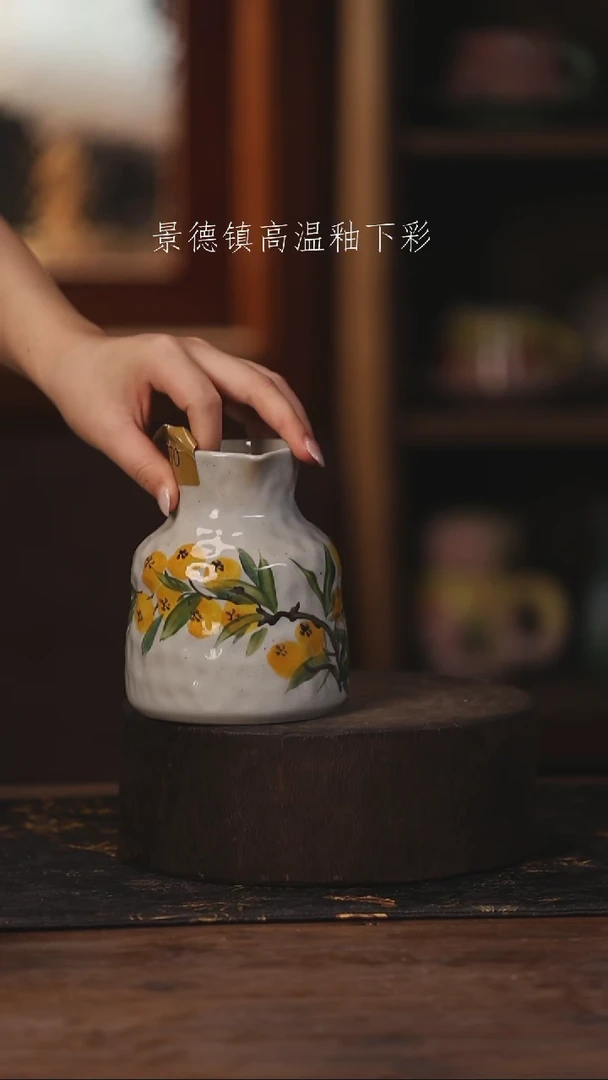 陶瓷景德镇高温釉下手绘陶瓷070