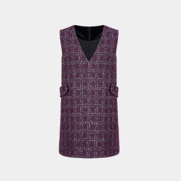 【揽月】混纺 细闪拼色设计 连衣裙BN8103-S4